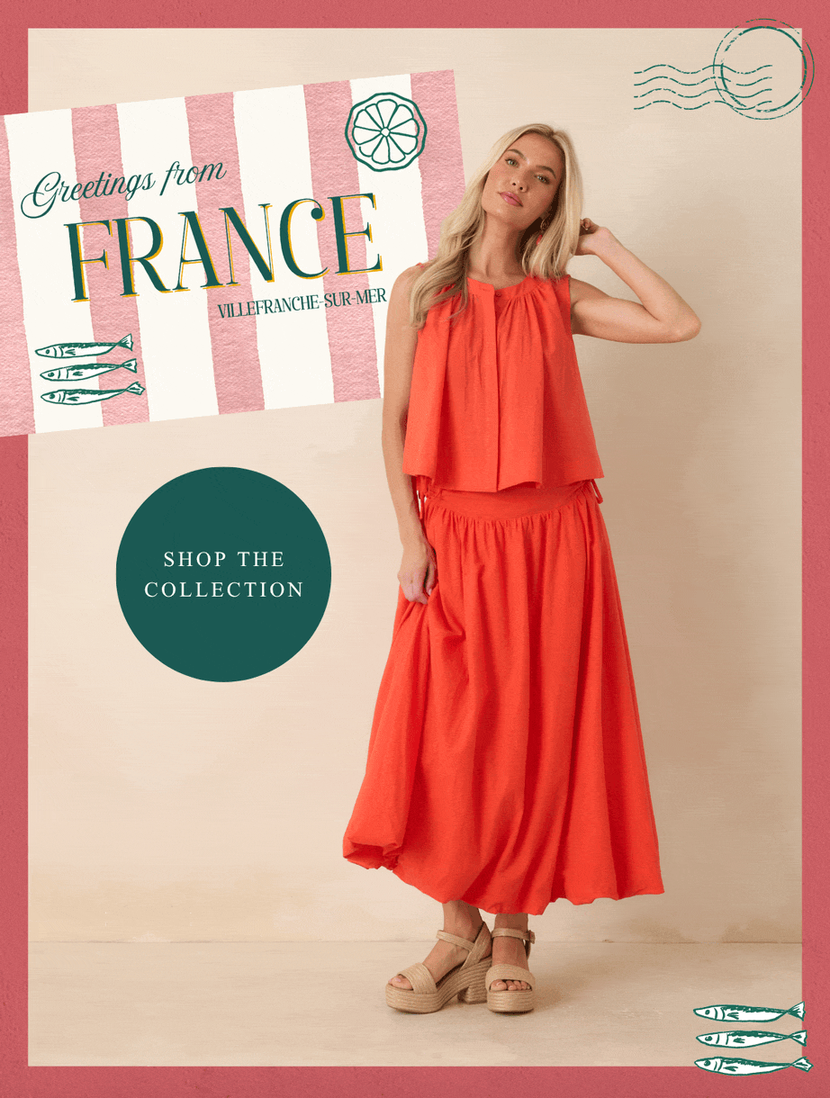 Greetings from France. Villfranche-sur-Mer. Shop the Collection.
