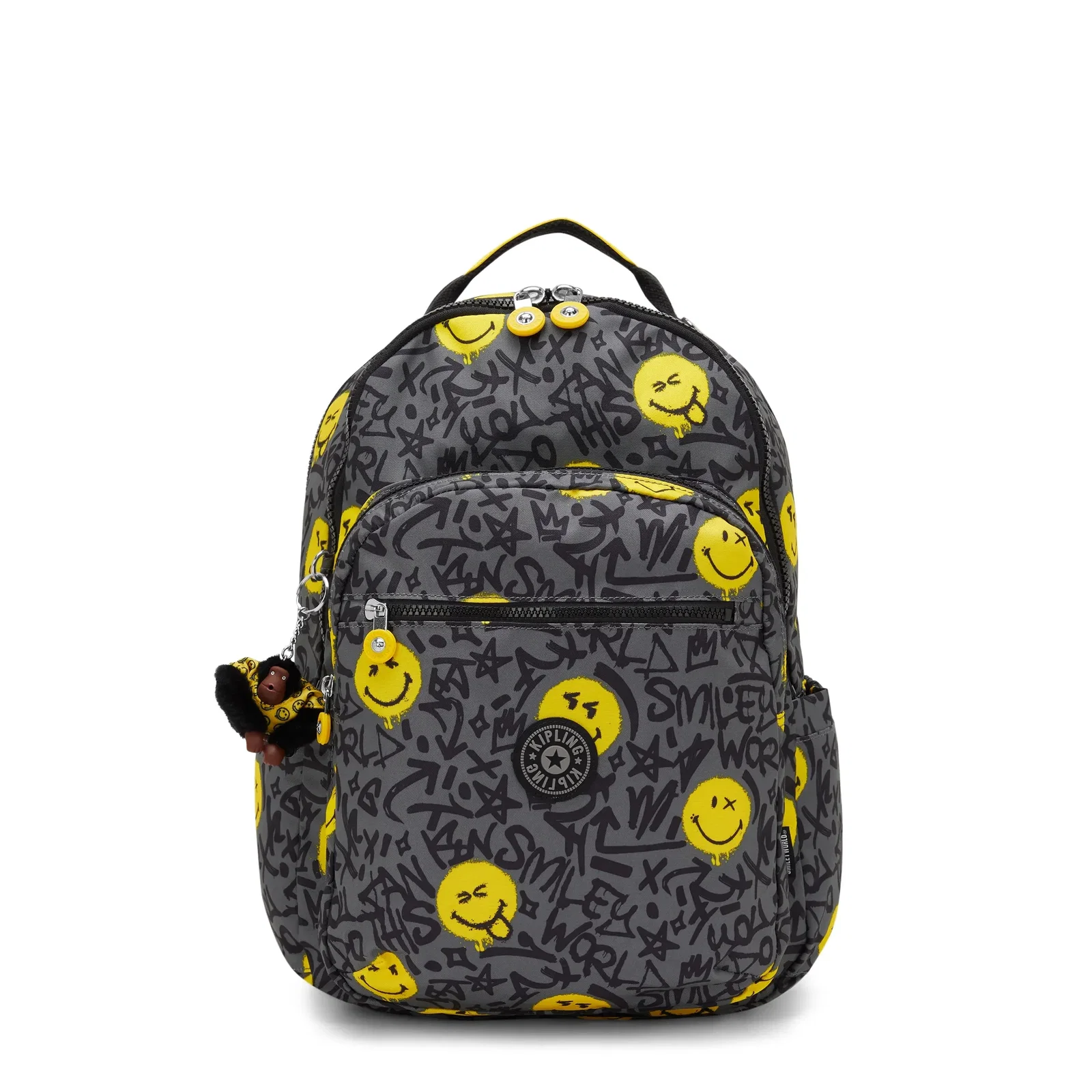 Seoul Lap Printed 15" Laptop Backpack-Happy Grey