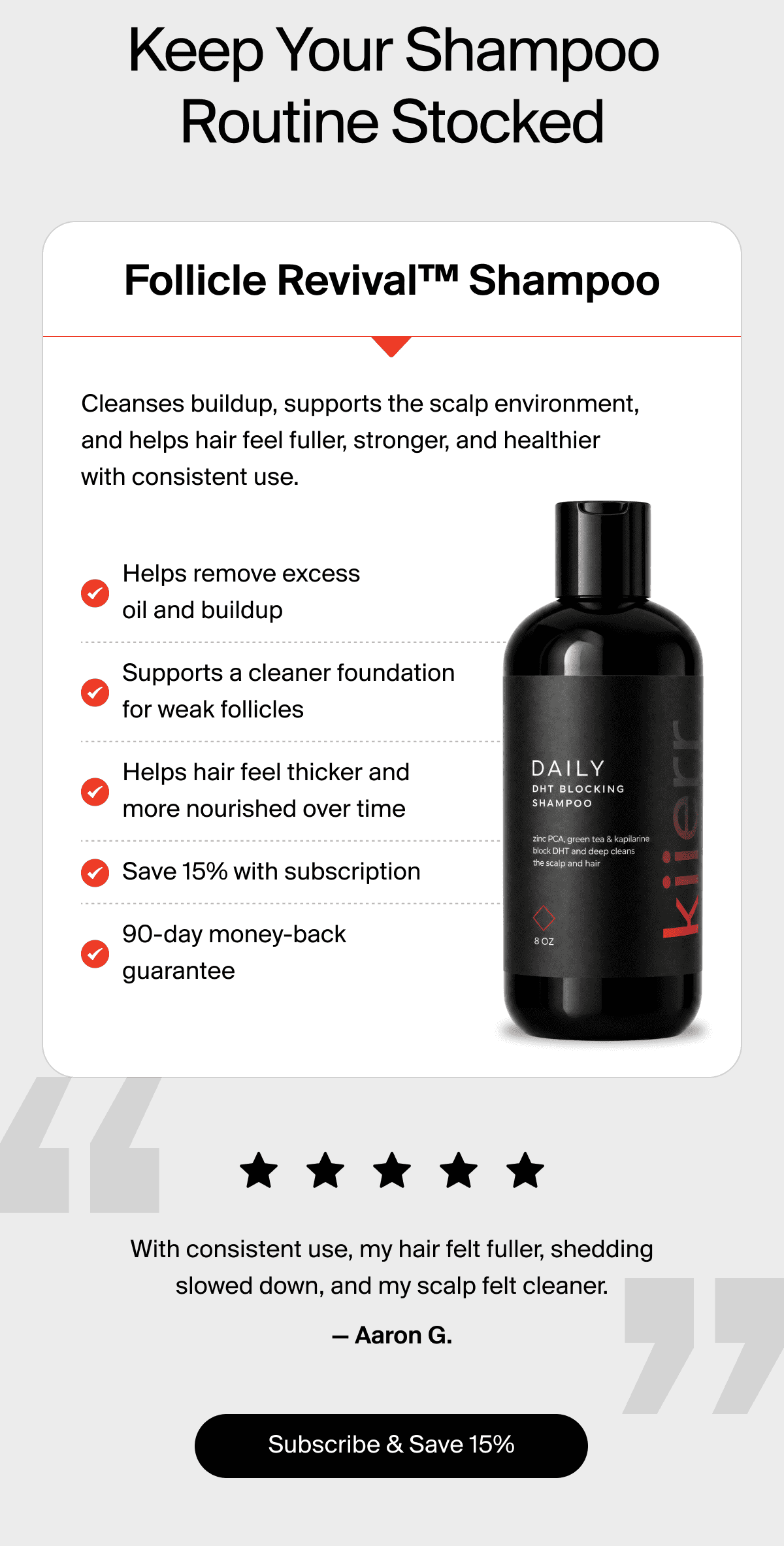 Keep Your Shampoo Restocked