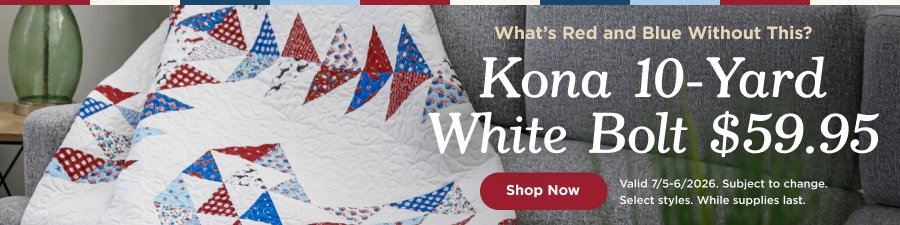 Kona 10-Yard White Bolt $59.95. Shop now. Valid through 7/6/26. Subject to change. While supplies last. Select styles.