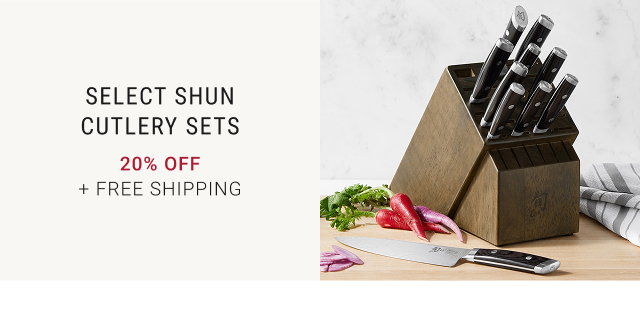 Select Shun Cutlery SETS - 20% Off + FREE SHIPPING