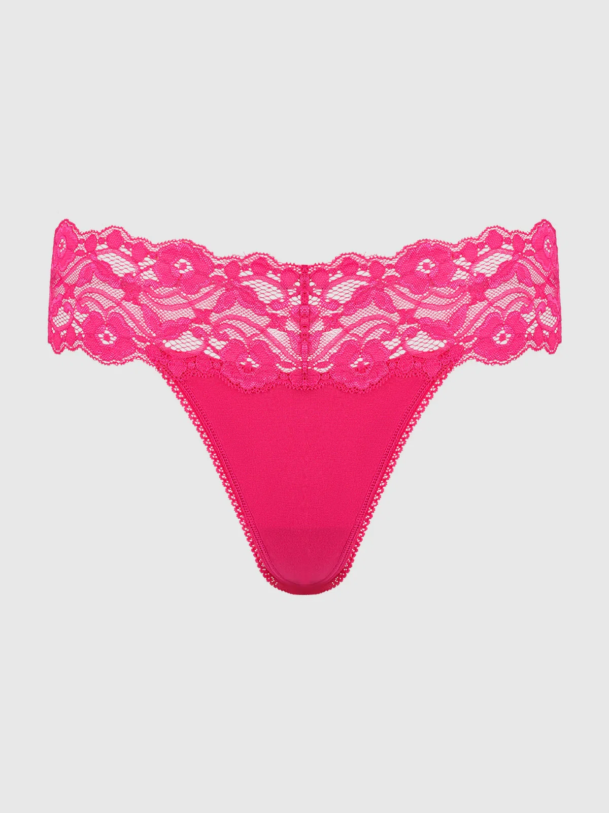 Image of Bridget Stretch Cotton & Lace Thong