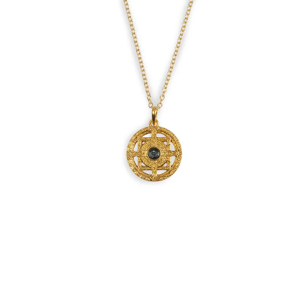 Image of Mortal Kombat II Amulet of Shinnok 24k Gold-Plated Sterling Silver Necklace