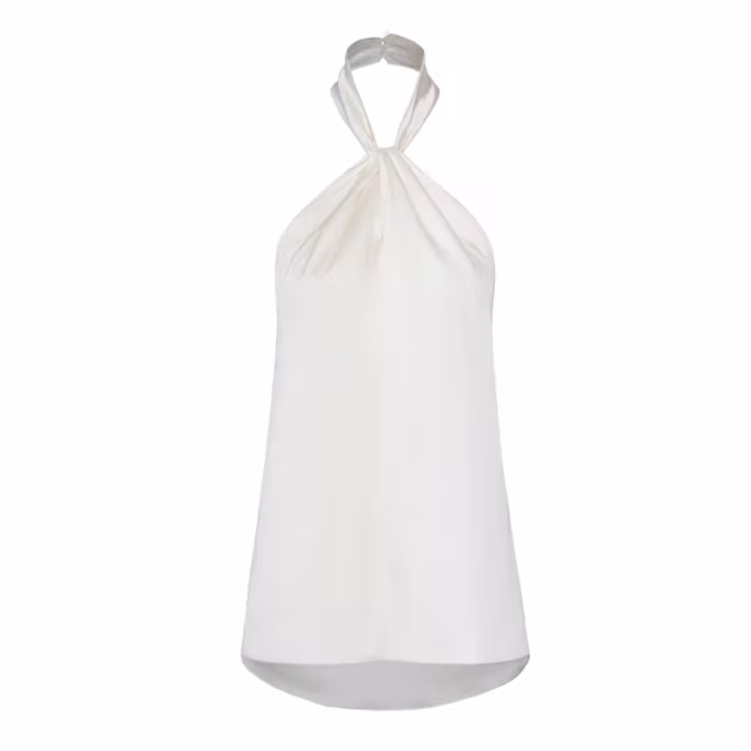 La Villa Silk Halter Top