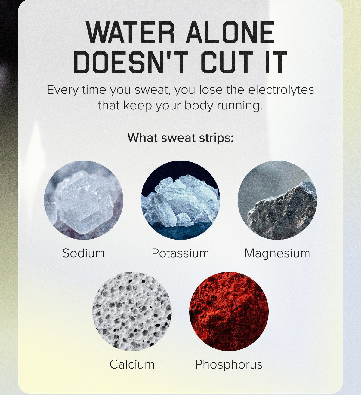 WATER ALONE DOESN'T CUT IT