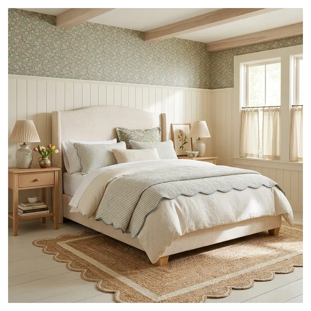  Allis Upholstered Low Profile Platform Bed