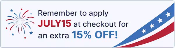 4TH of  July Sale Coupon JULY15 banner