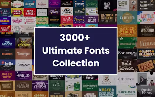 3000+ Ultimate Fonts Collection | Extended License