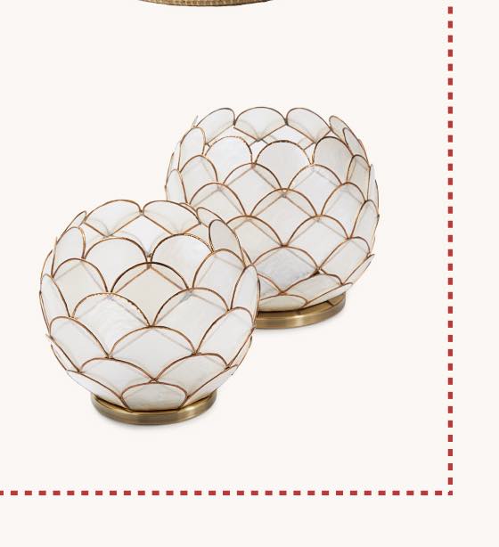 Scalloped Capiz Hurricane - Round