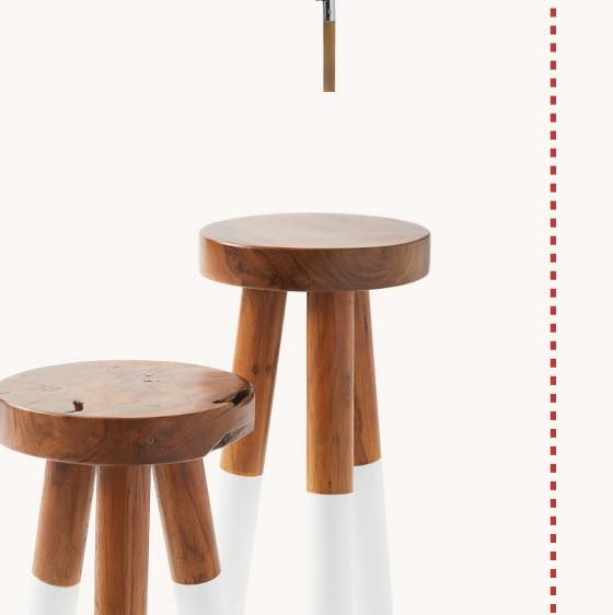 Dip-Dyed Stools