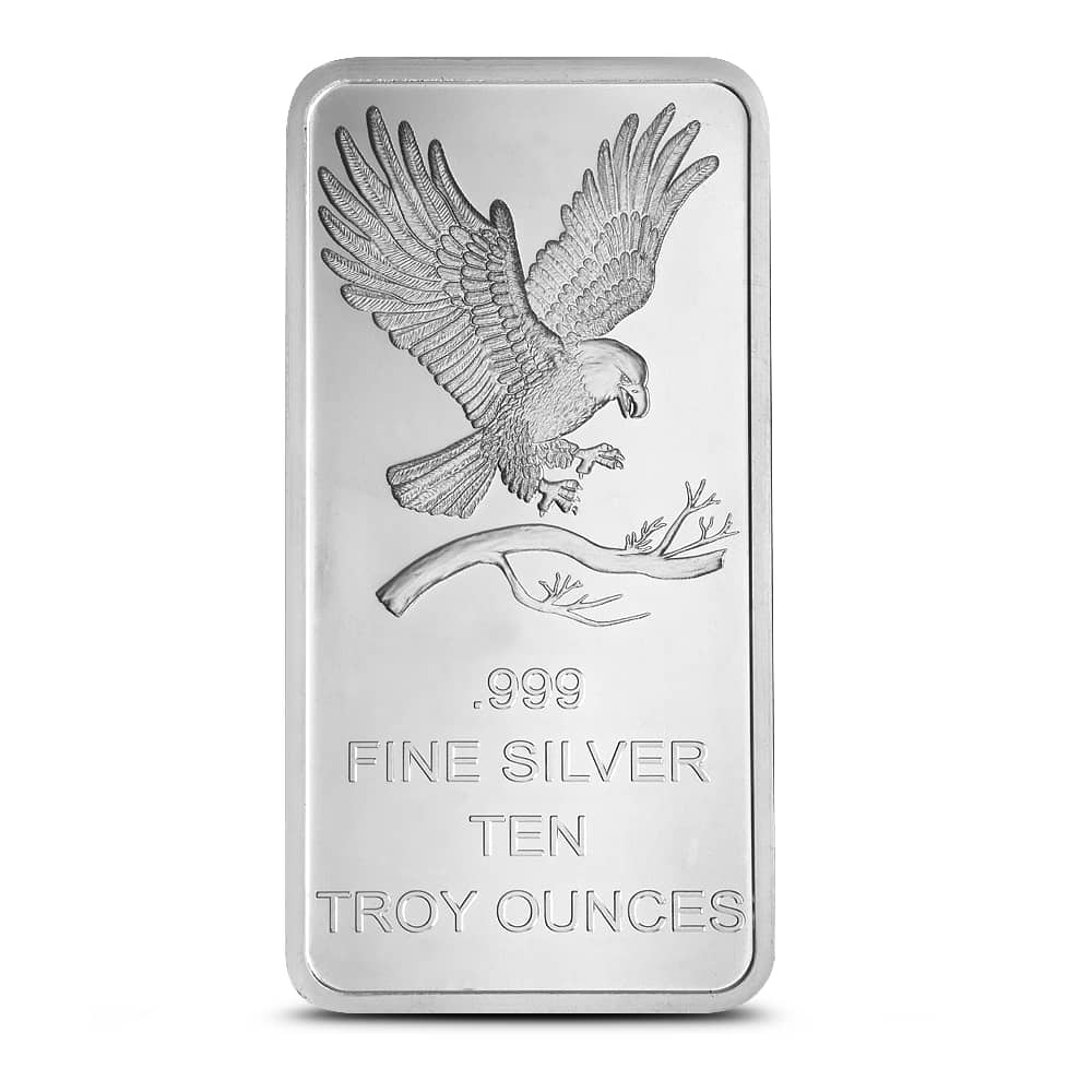 10 oz SilverTowne Eagle Silver Bar (New)