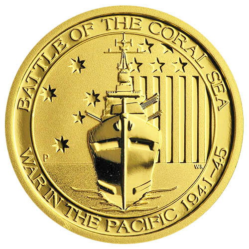 1/4 oz Australian Battle Of The Coral Sea Gold Coin