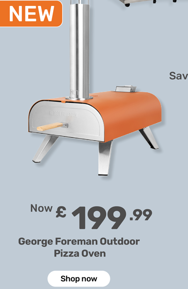 George Foreman Outdoor Pizza Oven with Carry Bag and Paddle, now £199.99