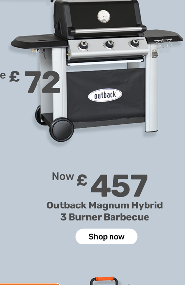 Outback Magnum Hybrid 3 Burner Barbecue, now £457