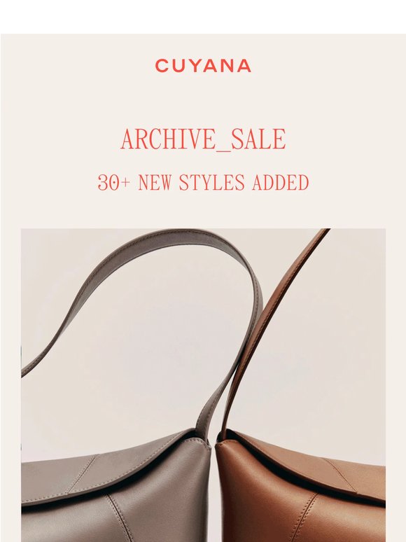 Archive Sale: New Styles Added