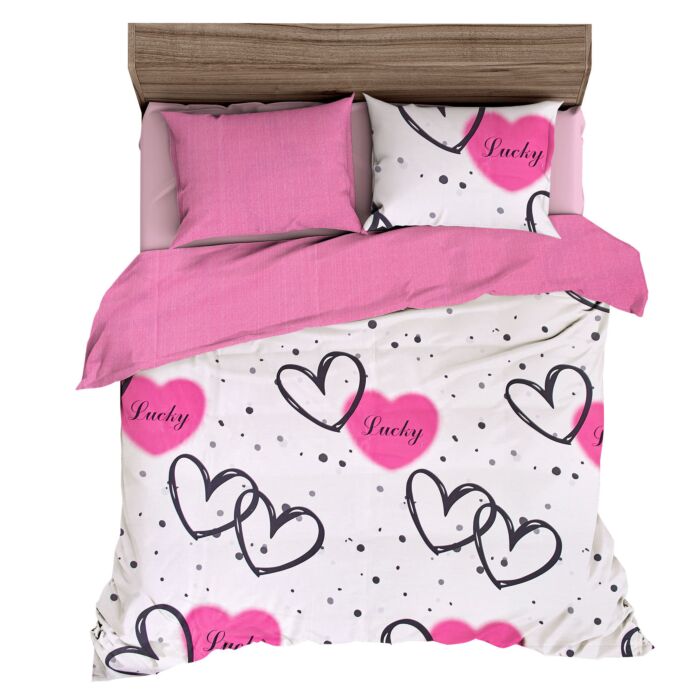 Garnitur Herzpunkt , pink