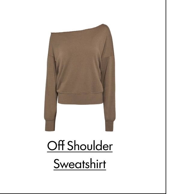 OFF SHOULDER SWEATSHIRT