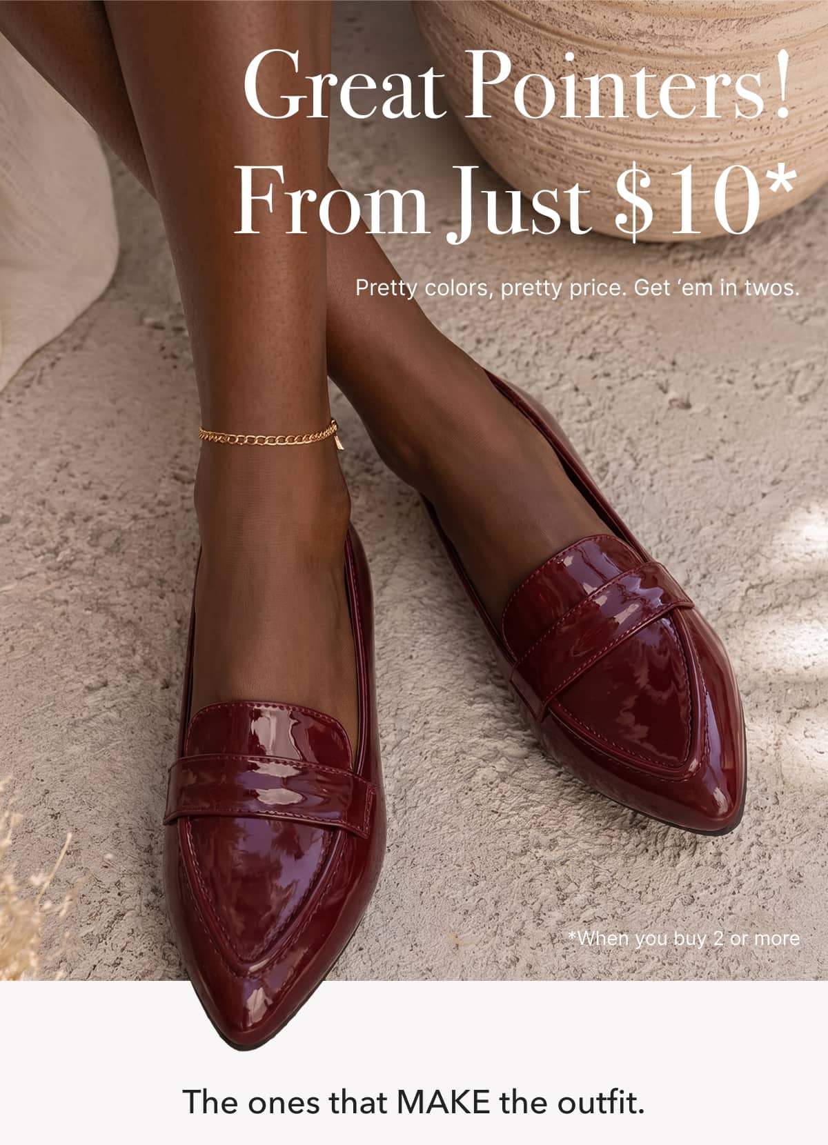 Shop Faux Leather Pointed Toe Loafers