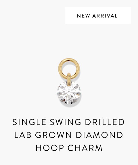 Single Swing Drilled Lab Grown Diamond Hoop Charm.