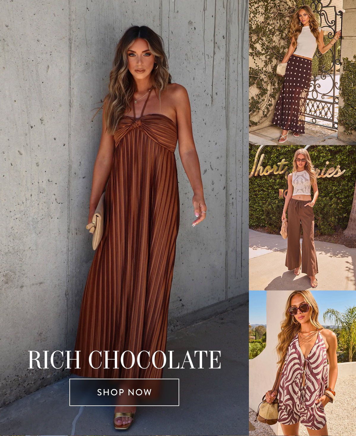 Rich Chocolate. Shop Brown