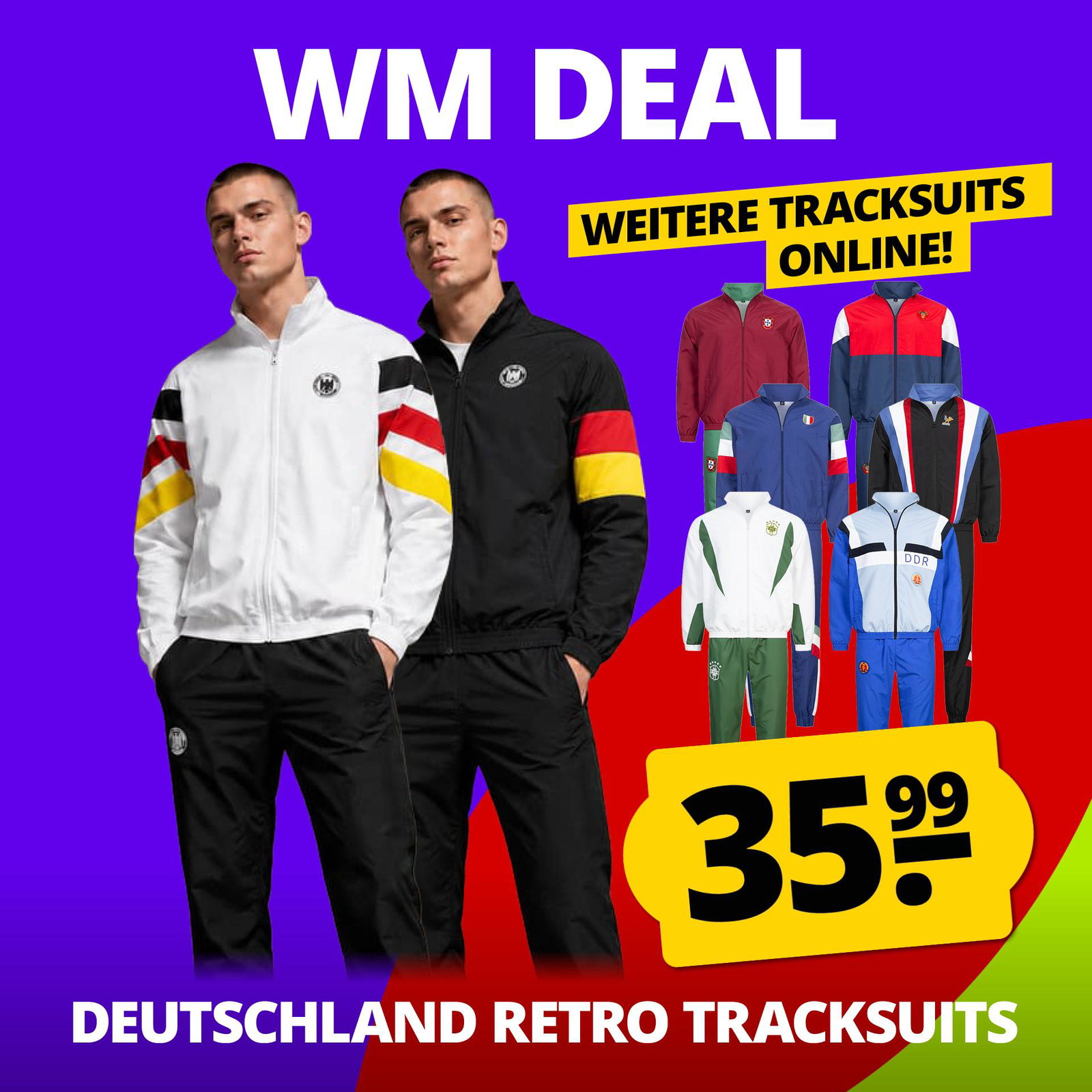 Deutschland "Retro Tracksuit" JELEX Herren Heim Präsentationsanzug