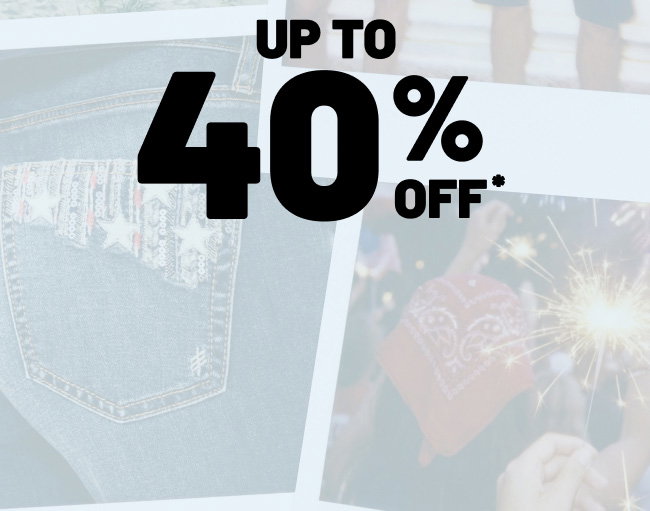 Up to 40% off*