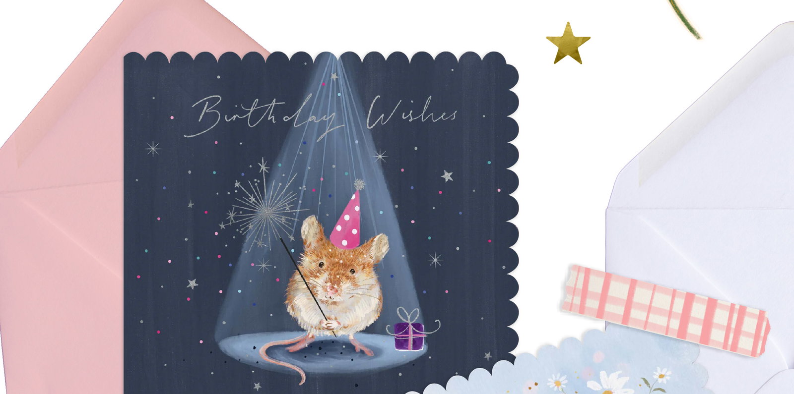SPARKLE MOUSE BIRTHDAY CARD
