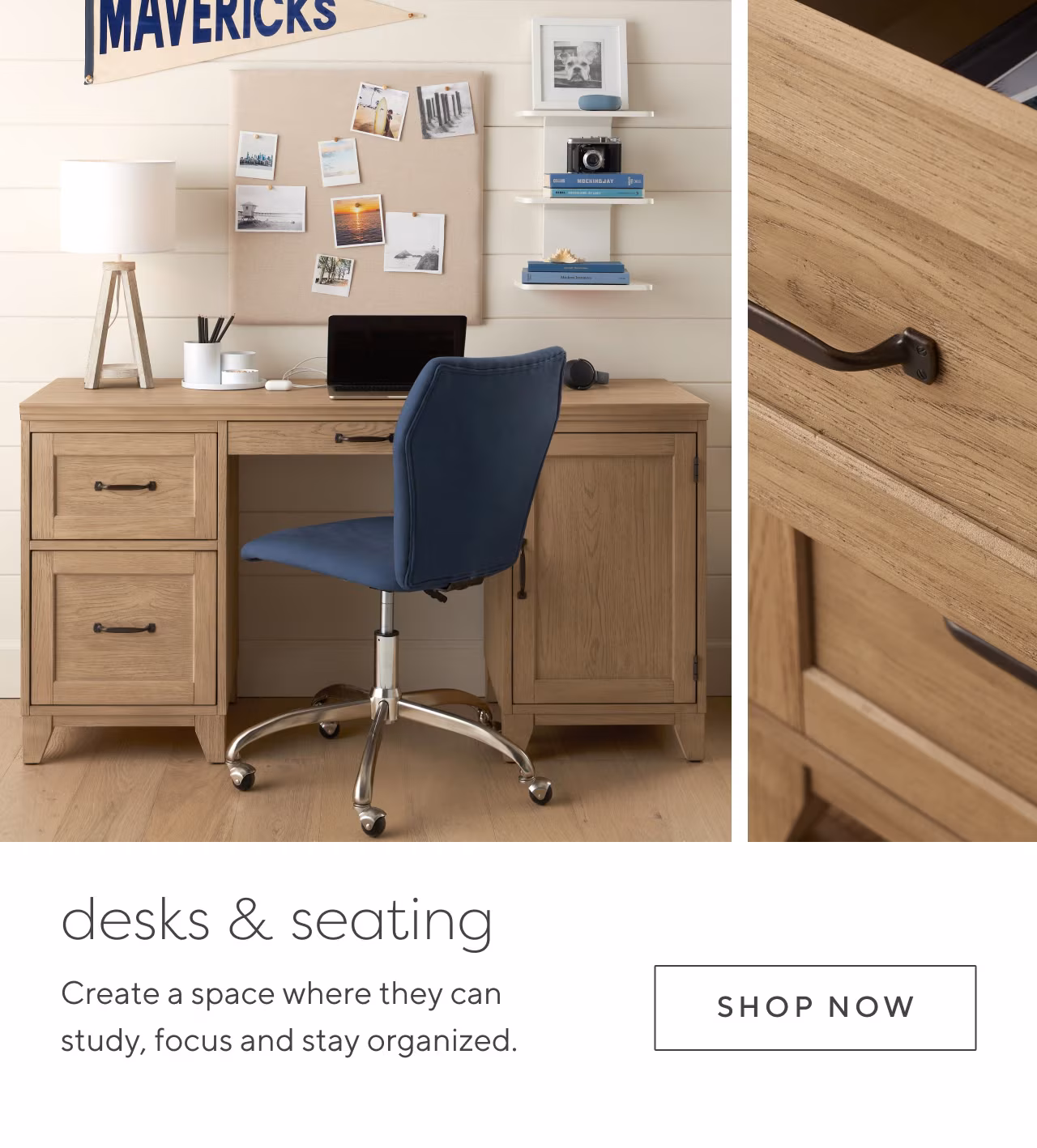 Desks and seating