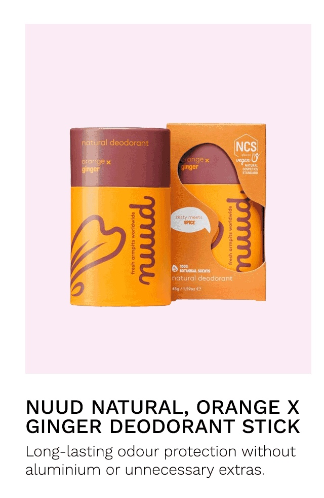 Nuud Natural, Orange x Ginger Deodorant Stick 45gr