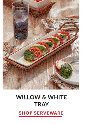 WILLOW & WHITE TRAY  SHOP SERVEWARE