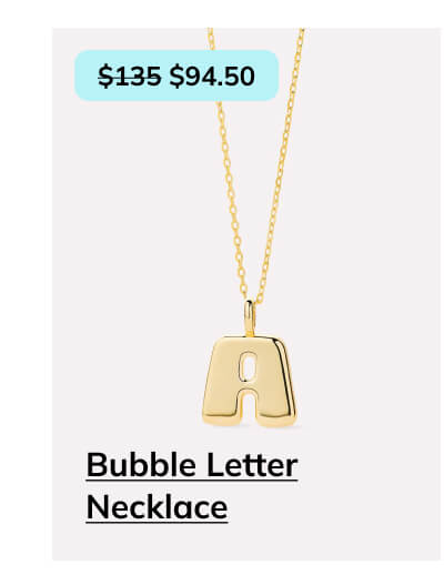 Bubble Letter Necklace