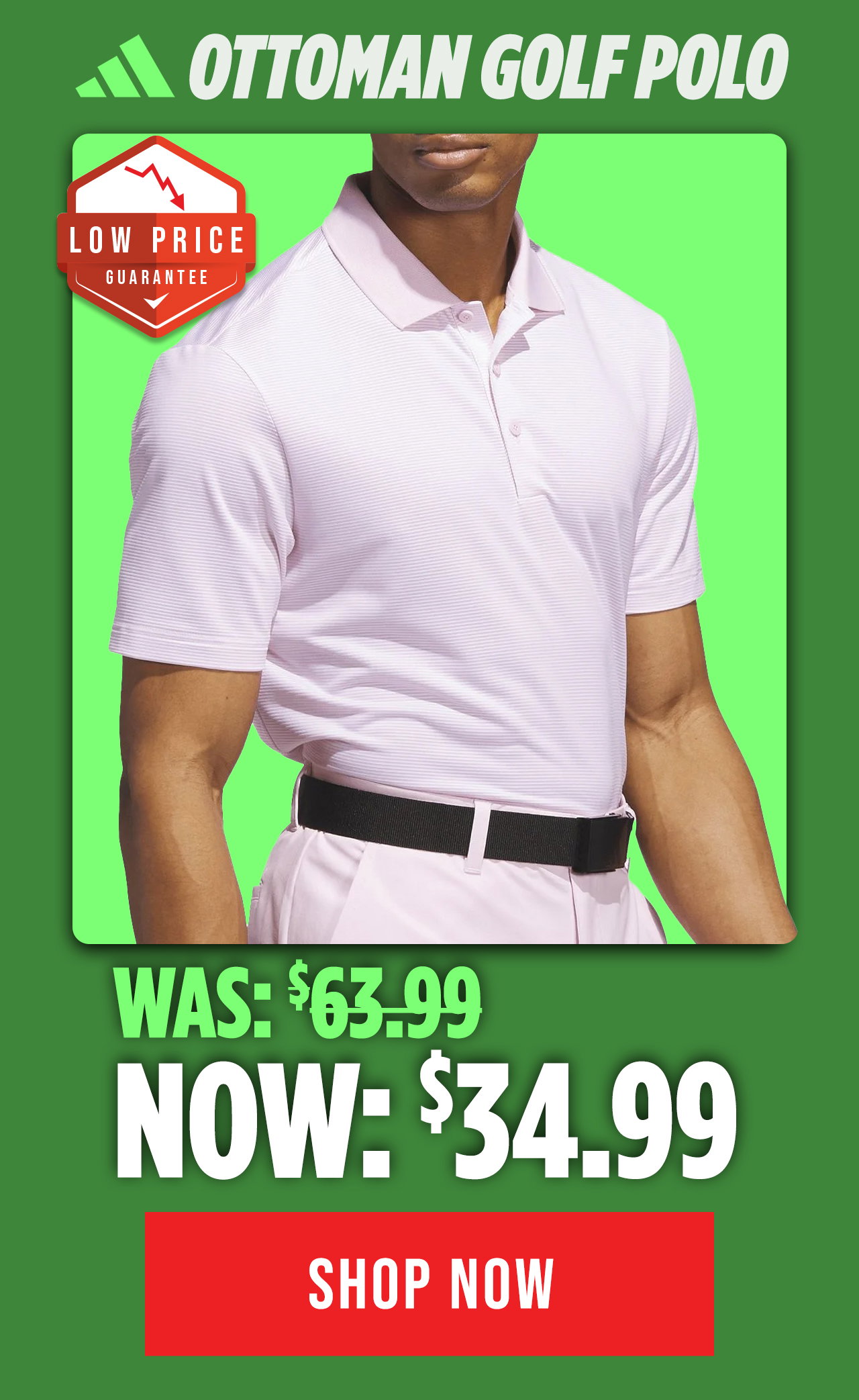 adidas Ottoman Golf Polo Shirt - ON SALE