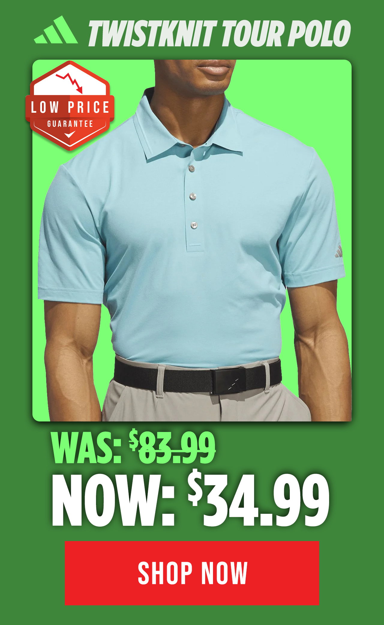 adidas Ultimate365 Twistknit Tour Golf Polo Shirt - ON SALE