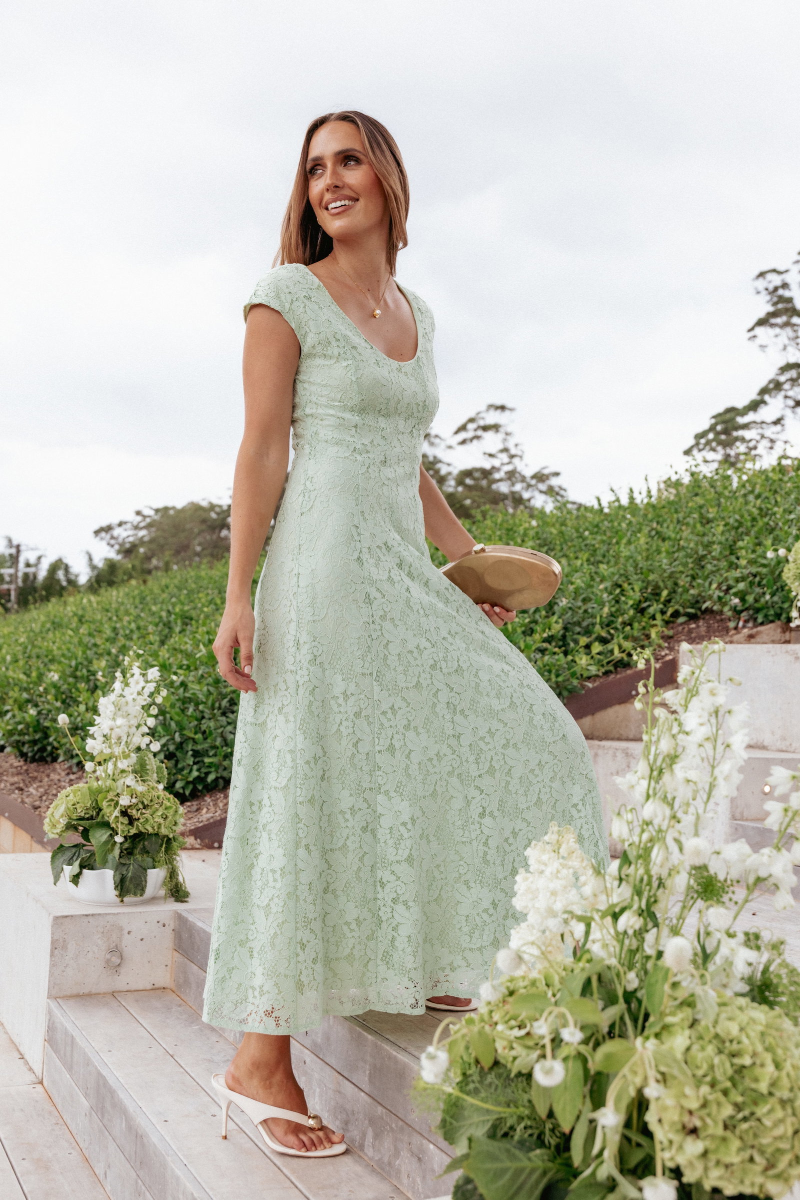 Image of Mapleton Maxi Dress - Sage Green Lace