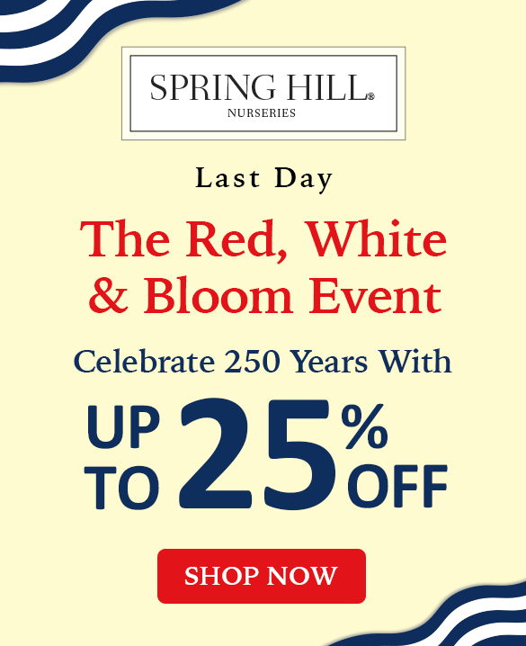 The Red, White & Bloom Event—Save up to 25% Sitewide!