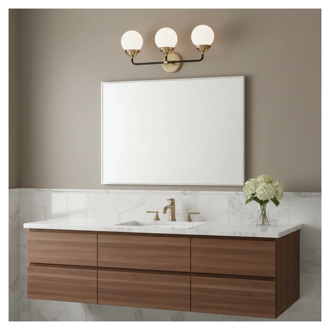 Newport 3 Light Hand-Blown Glass Vanity Light