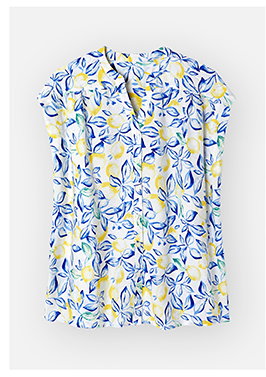 climatyl lemon print blouse