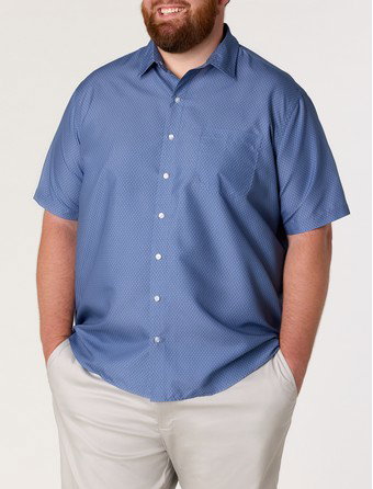 Microfiber Circle Print Sport Shirt