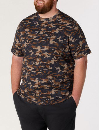 Camo Print Pocket T-Shirt