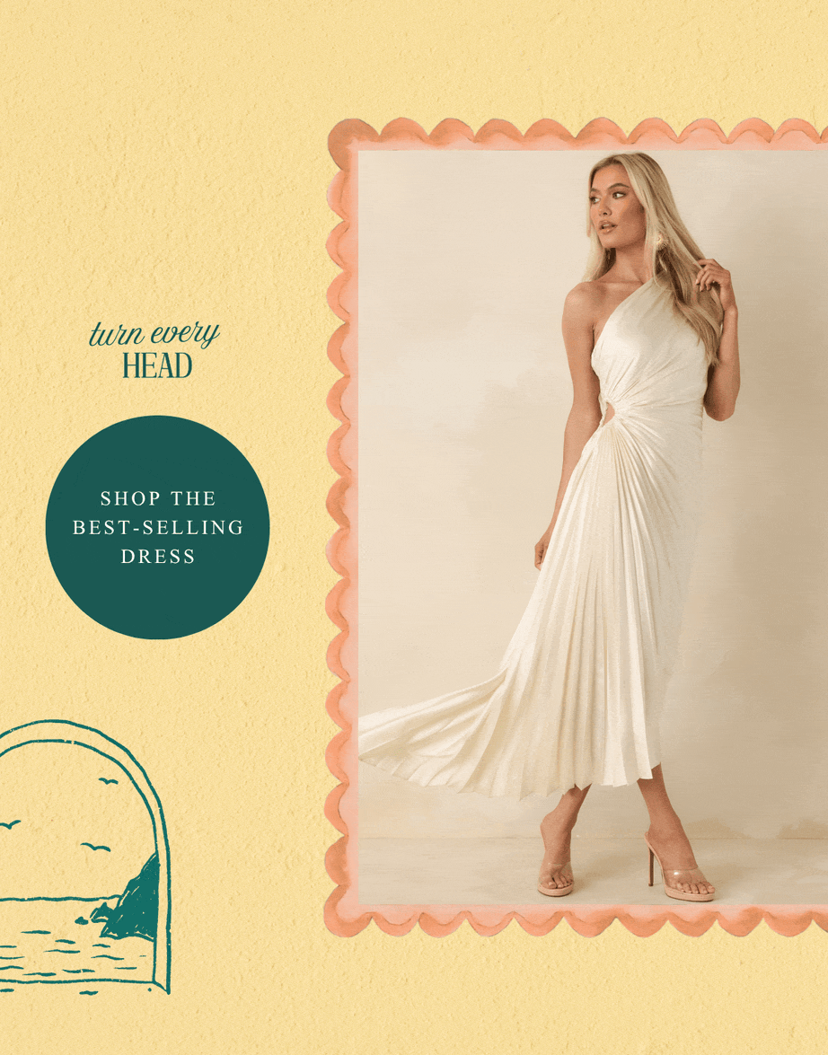 Turn every head. Shop the Best-Selling Dress.