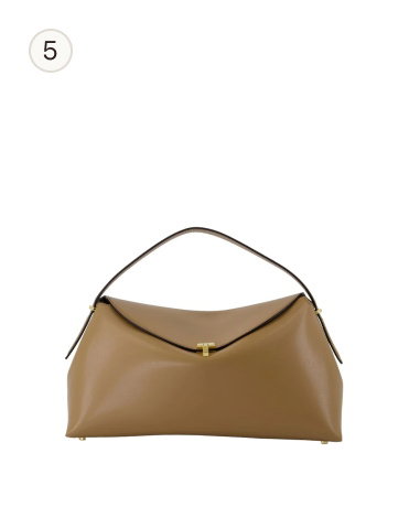 Toteme T-Lock Top Handle Bag - Brown