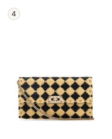 Valentino Garavani Quilted Floral Shoulder Bag - Beige
