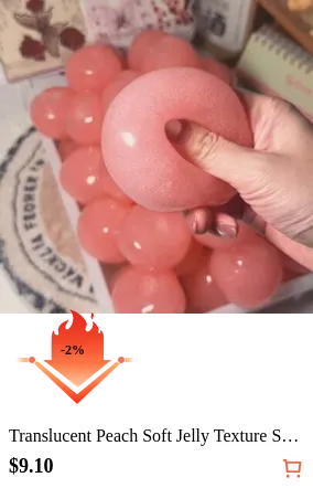 Translucent Peach Soft Jelly Texture Stress Relief Squeeze Toy, Peach Squishy, Translucent Squishy, Jelly Texture Squishy, Soft Stress Relief Toy, Stress Relief Fingertip Toy, Realistic Fruit Squishy, Adult Stress Relief Toy
