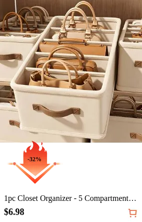 1pc Closet Organizer - 5 Compartment Foldable Fabric Drawer Divider, For Underwear, Socks, Bras, Ties, Handbags And Wallets Storage, Space-Saving Foldable Storage Box For Bedroom And Dorm, Can Be Fully Flattened