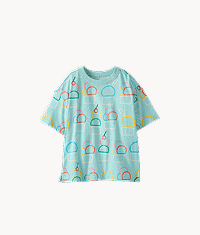 Oversized T-Shirt | Ice Cream Sundaes on Feather Blue