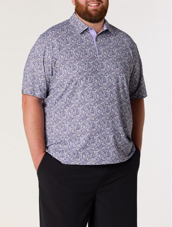 Hibiscus Print Polo Shirt