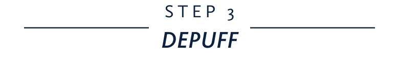 Step 3 Depuff with Stainlesss Steel Gua Sha