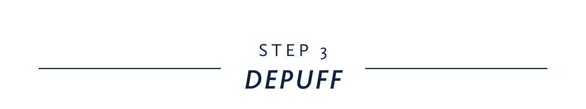 Step 3 Depuff with Stainlesss Steel Gua Sha