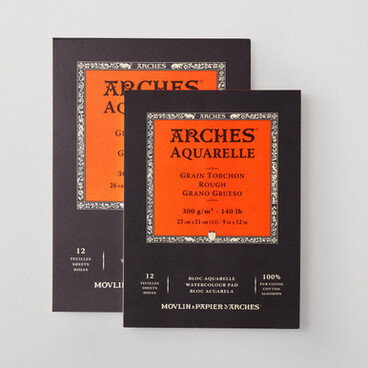 Arches Aquarelle Glued Watercolour Pad 300gsm Rough
