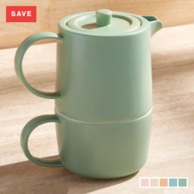 Maxwell & Williams Cafe Life Tea-for-One Set with Infuser, 450ml
